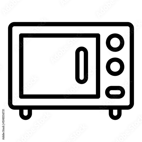 kitchen utensils outline icon. Microwave Oven