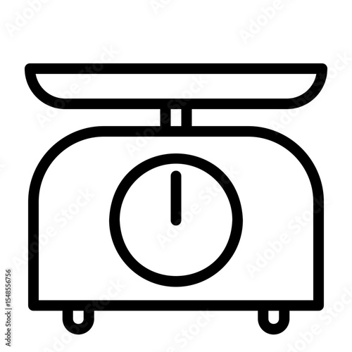 kitchen utensils outline icon. Scale