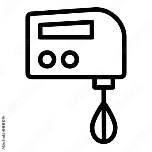 kitchen utensils outline icon. Whipping machine