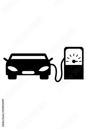 Car refueling at a gas station pump.
Vehicle being fueled. gas pump connected to car.
Automobile at fuel pump for refueling process.
