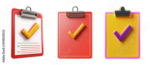 Colorful Clipboards with Checkmarks for Tasks and Organization Background