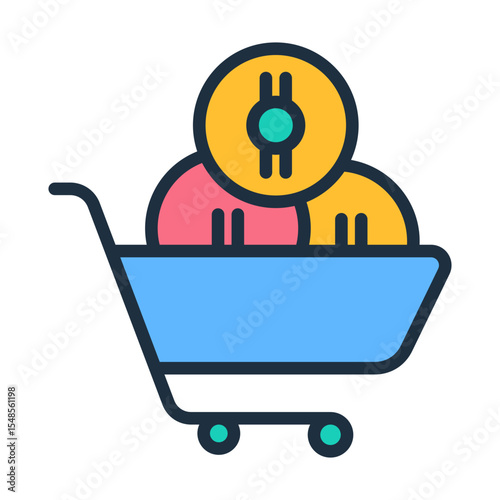 Crypto Shopping Icon