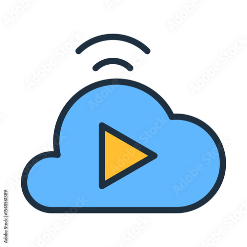 Cloud Streaming Icon