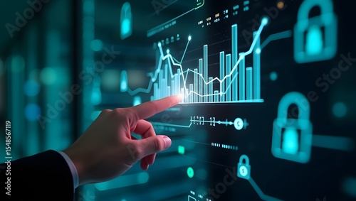 High-Resolution Stock Photo Data Analysis and Cybersecurity on Interactive Display