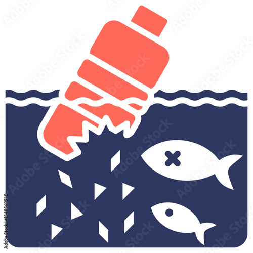 Microplastic Pollution Icon