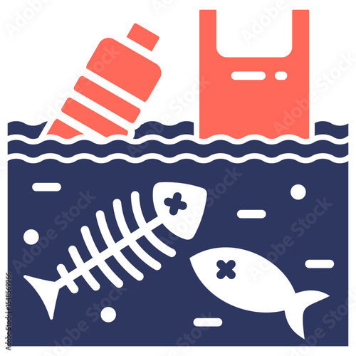Plastic Pollution Icon