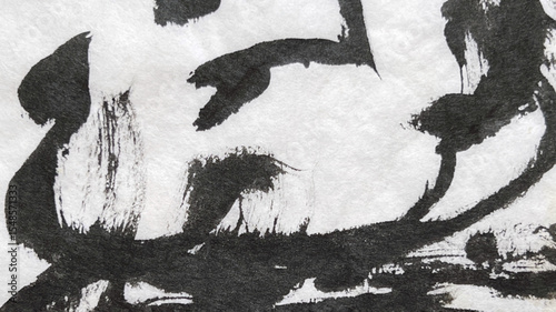ink painting washi paper texture background material, sumi drawing, brush pen art drawing, washi paper texture