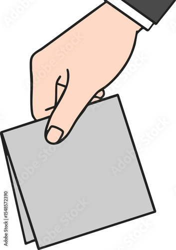 투표하는 손 벡터 이미지
Voting hand vector image