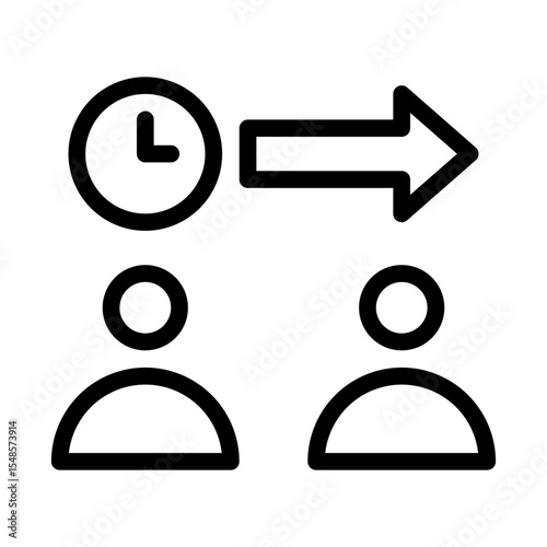 Age range. This is a vector single icon with a line style. Suitable for any purpose, such as website design, mobile app design, logo design, pattern design, etc.