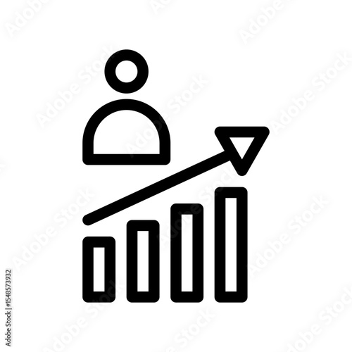 feasibility market resaerch. This is a vector single icon with a line style. Suitable for any purpose, such as website design, mobile app design, logo design, pattern design, etc.