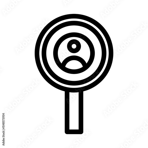 customer research. This is a vector single icon with a line style. Suitable for any purpose, such as website design, mobile app design, logo design, pattern design, etc.