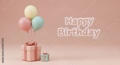 Delightful Birthday Celebration: Gifts Balloons and Festive Atmosphere Depicted Beautifully