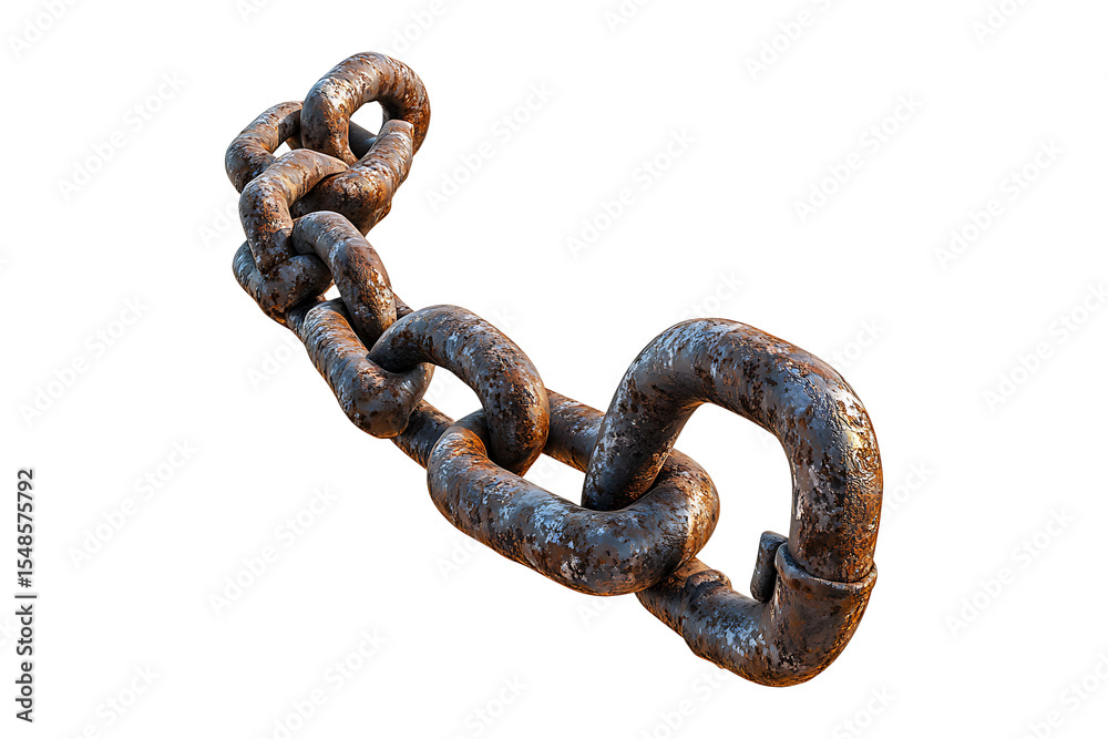 Obraz premium Metal chain isolated on a transparent background