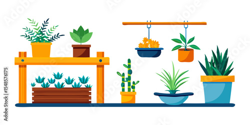 Minimalist Indoor Plant Icons - Succulent, Cactus, Bonsai, Photos.
