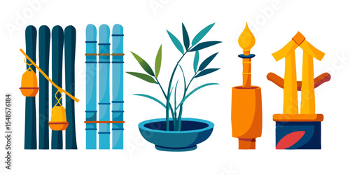 Minimalist Indoor Plant Icons - Succulent, Cactus, Bonsai, Photos.