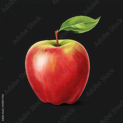 an AI Image Generator, Red Apple Illustration