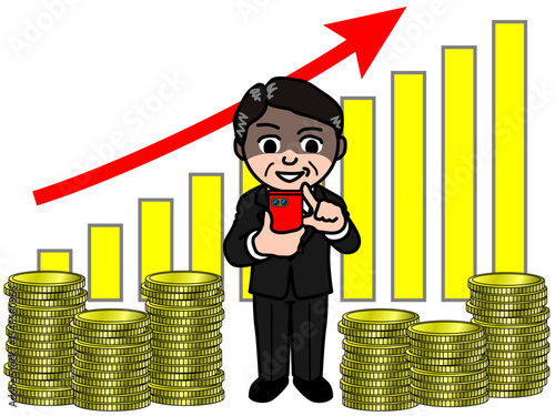 壱A：スマホでNISA投資の複利運用をする会社員中年男性_CS3 2025_0610_049