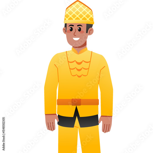 Illustration of Indonesian Traditional Attire