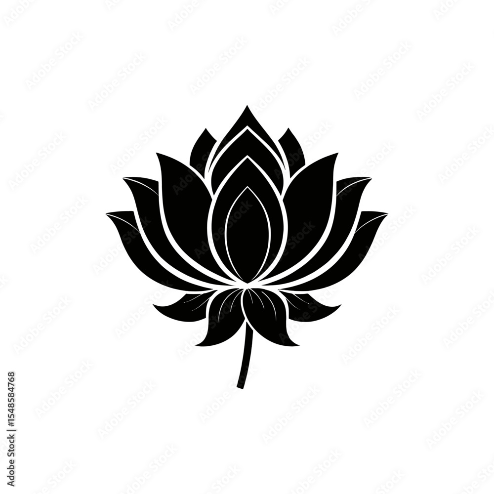 Lotus flower: Elegant monochrome image of a lotus blossom, its intricate petals carefully detailed, symbolizing purity and serenity. Lotus flower: Elegant monochrome image of a lotus blossom, its intricate petals carefully detailed, symbolizing purity and serenity.