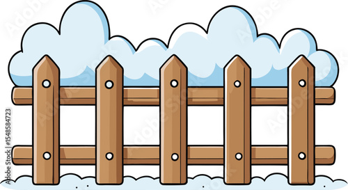 wooden fence and blue sky