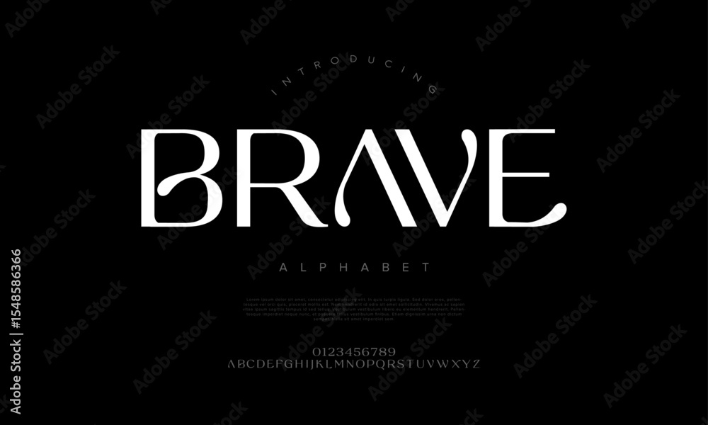 Obraz premium A daring and bold display font with unique elegance and strong presence for branding and posters