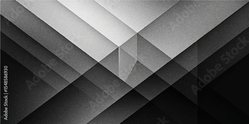 Abstract geometric vector pattern with black and white seamless square and cube shapes for a modern design backdrop