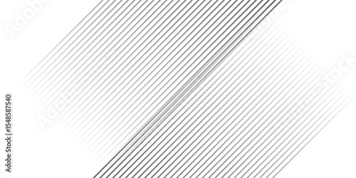 Slant line halftone gradation texture. Fading diagonal stripe gradient background. Black oblique pattern backdrop. Vanishing thin parallel line wallpaper for overlay