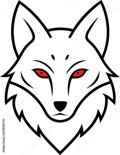 wolf head animal drawing face symbol