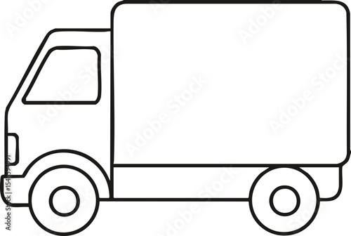 라인드로잉 간결한 트럭 도안
Truck design line drawing for coloring