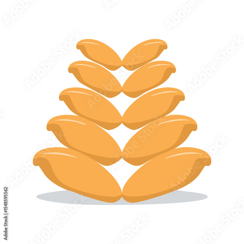 Simple Illustration Chicken wings stacked