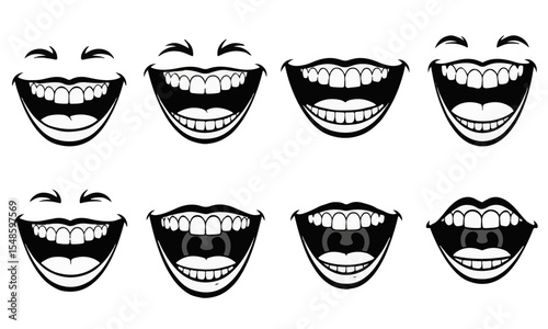 Collection of Cartoon Laughing Mouths