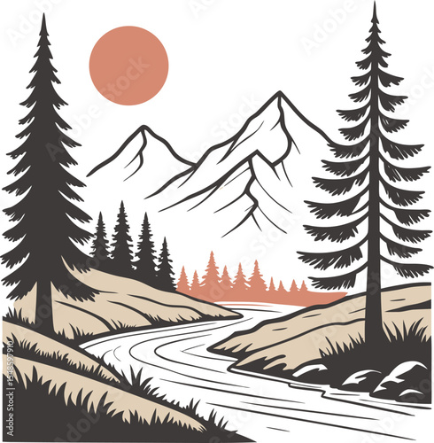 vector illustration of forest