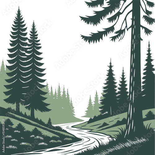 winter forest landscape