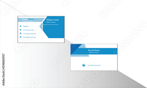 Business card design template, White Minimal Business Card Mockup, Minimal Individual Business Card Layout, Double-sided creative business card template, Modern Business Card Layout. 