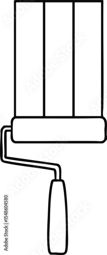 페인트 롤러 라인 드로인 도안
Paint Roller for Coloring Design Line Drawing