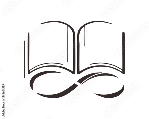 vector illustration of an open book