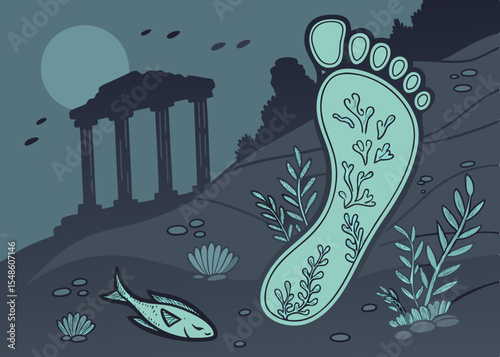 Submerged Footprint An Underwater Archaeological Mystery