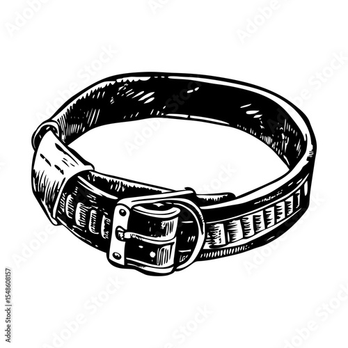 A vintage style illustration depicting rifle strap