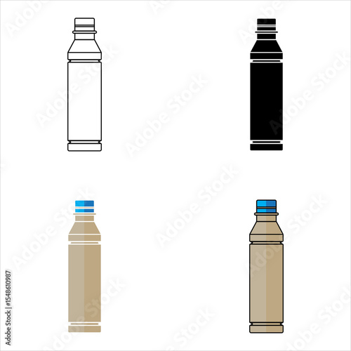 LONG SIZE DRINKING BOTTLE ICON SYMBOL