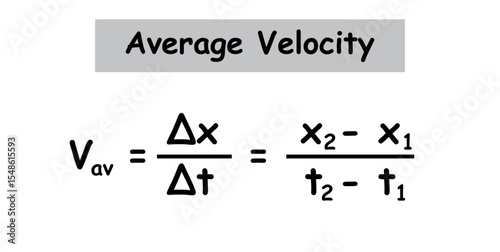 Average Velocity Formula in Motion a Straight Line.