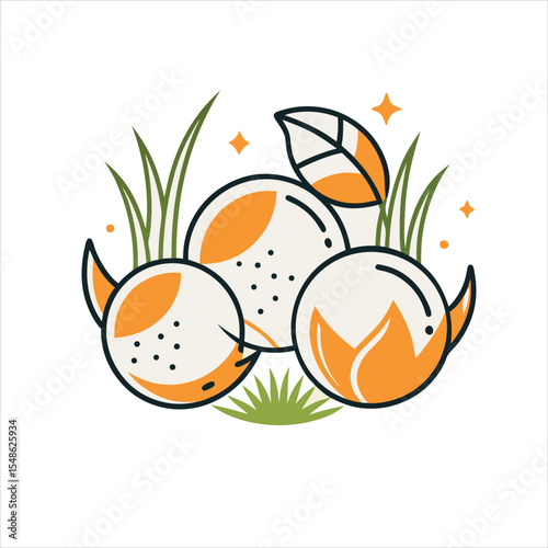 Orange peels grass cycle