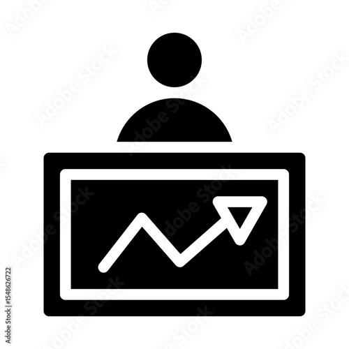 audience market research. This is a vector single icon with a solid style. Suitable for any purpose, such as website design, mobile app design, logo design, pattern design, etc.