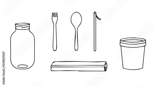. Compost Bin Icon – Minimalist Line Vector for Zero Waste Icons
 .set of medical instruments
