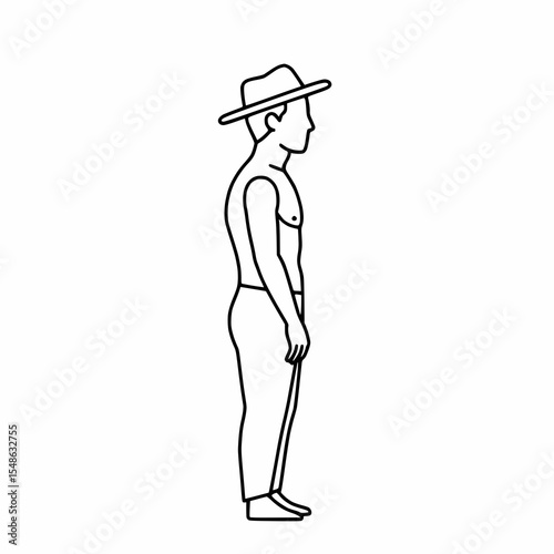Elegant woman standing in a graceful pose