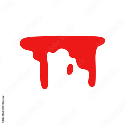 red fluid dripping element