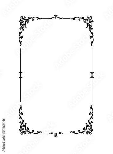 decorative frame with floral ornament