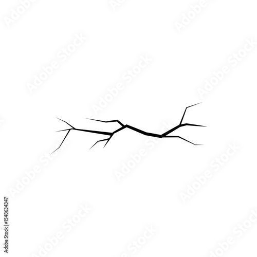 simple broken crack wall element