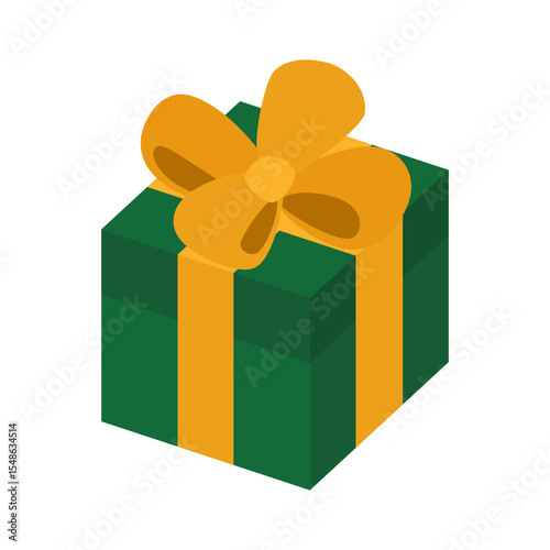 gift box with ribbon element