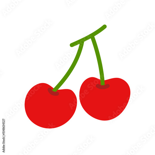 red cherry isolated on white