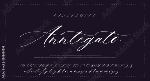 Handwritten Brush font for lettering quotes. Hand drawn brush style modern calligraphy. 